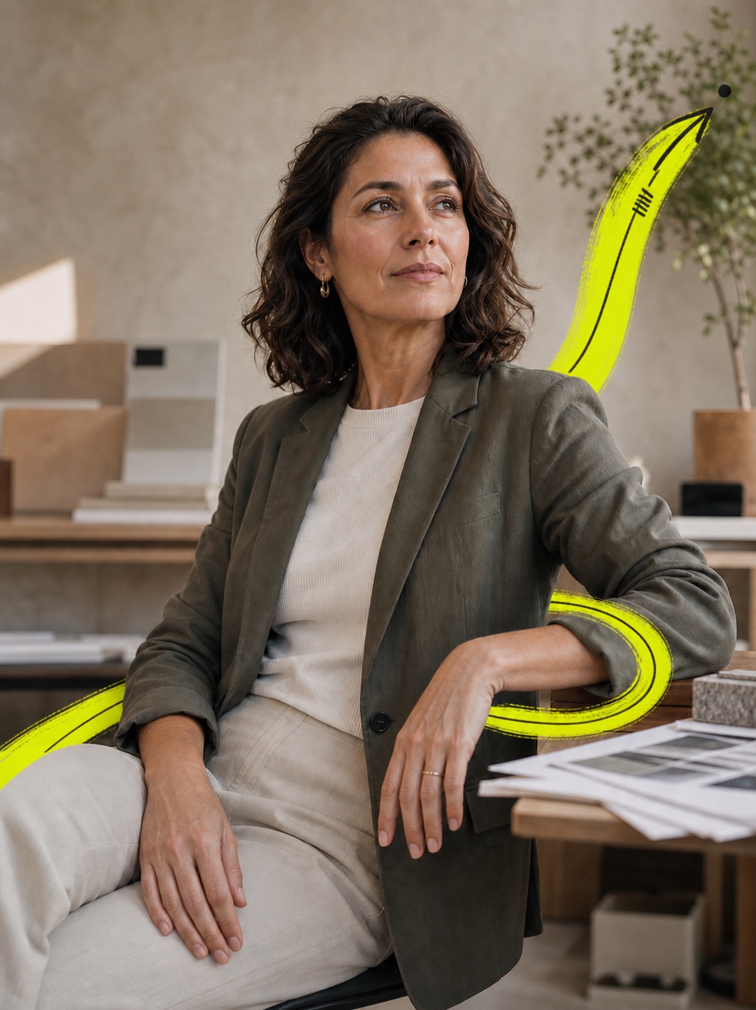 Founder in a refined contemporary studio