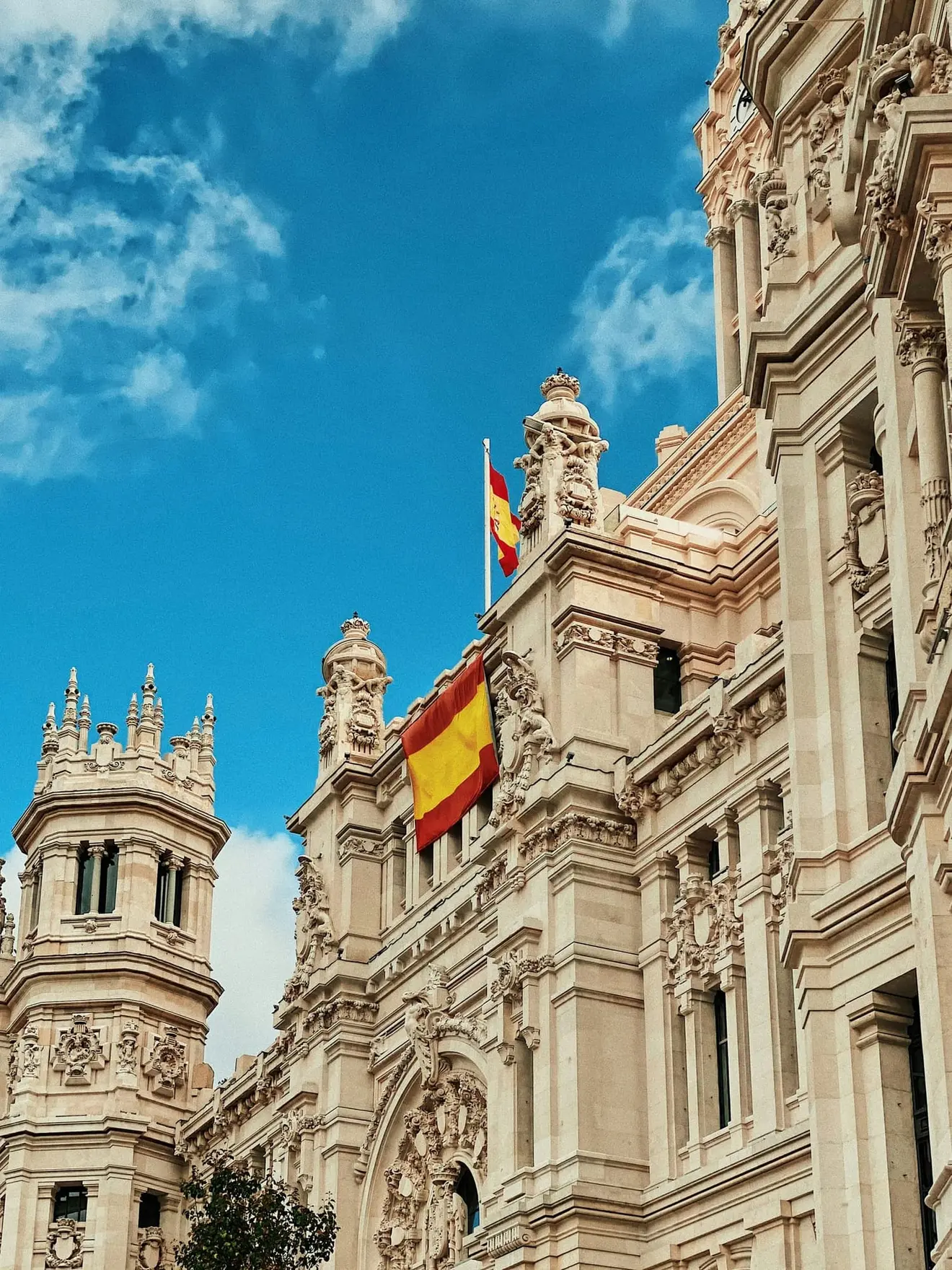 The Cybele Palace in Madrid: Spain's Startup visa has the lightest legal means test of the three routes, but Relovisa files it inland through the UGE-CE, which presupposes lawful Schengen entry first