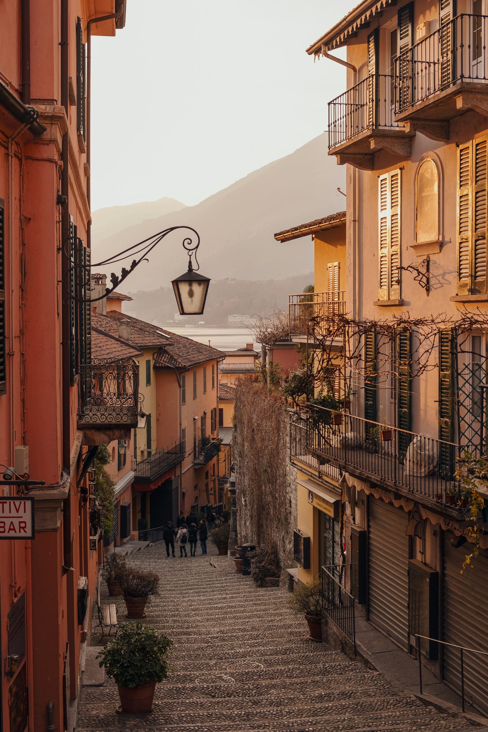 Italian café workspace