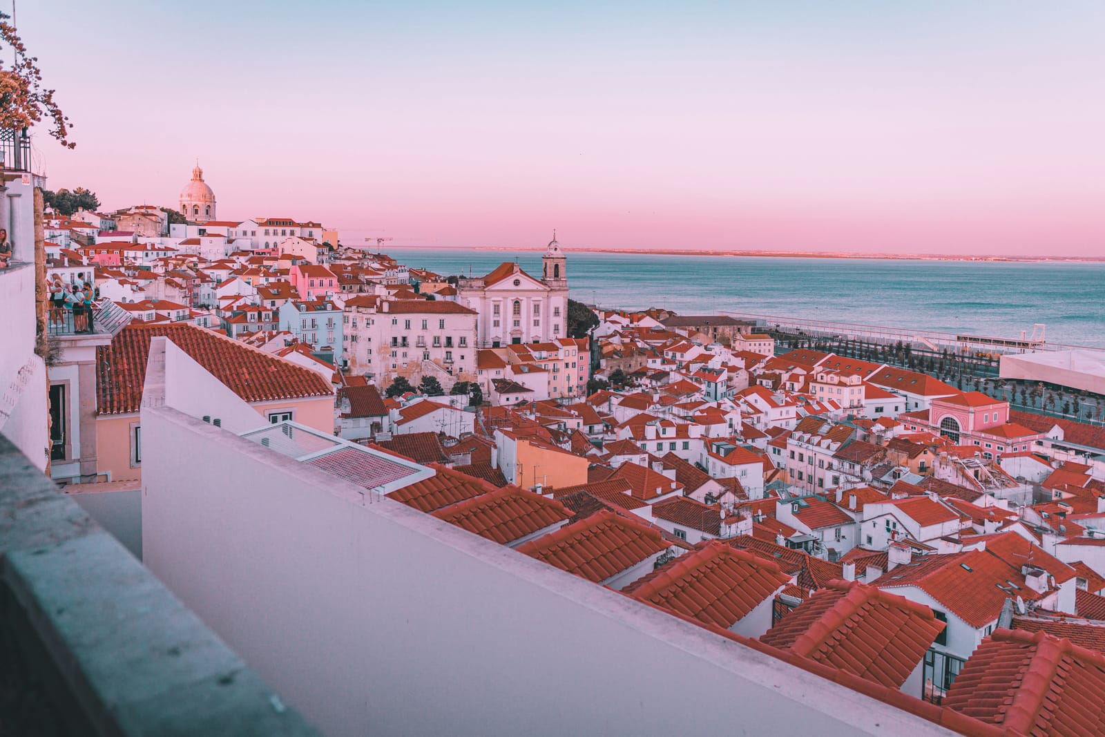 Sunset over Alfama rooftops, Lisbon
